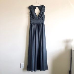 Hayley Paige Occasions Dress in Gunmetal